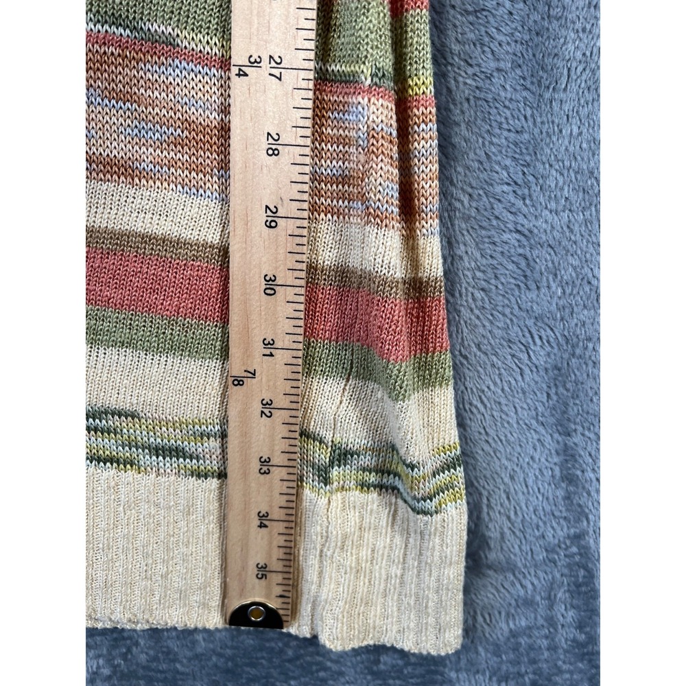 Margaret O'Leary Sweater Tunic Dress Medium Striped Multicolor Linen Blend - Picture 5 of 9